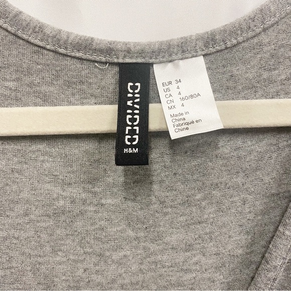 H&M Divided Gray Faux Wrap Dress - Picture 2 of 8